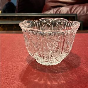 Elegant Clear Glass candy bowl/ trinket dish
